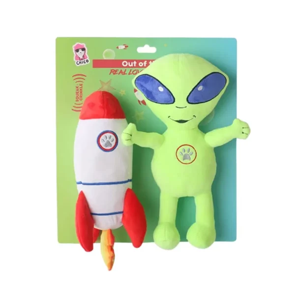 Out of this World Crinkle and Squeaky Plush Dog Toy Combo